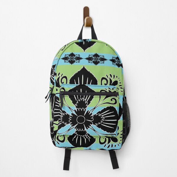 Item preview, Tropical lime and turquoise ornate floral damask pattern designed and sold by AdesignbyG.