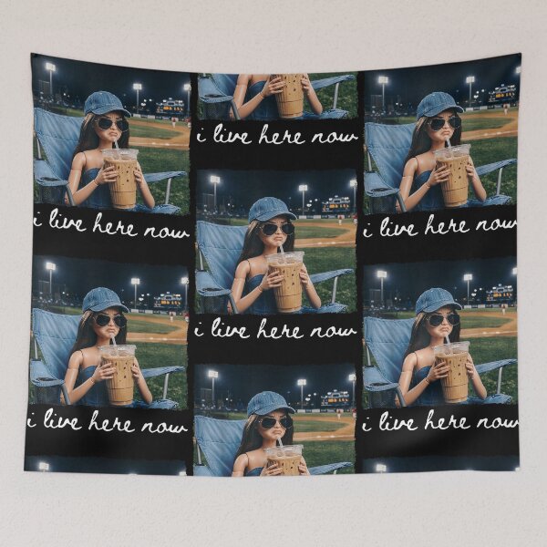 Item preview, I Live Here Now Girl Ballfield Baseball Softball Field designed and sold by phoebelevine.
