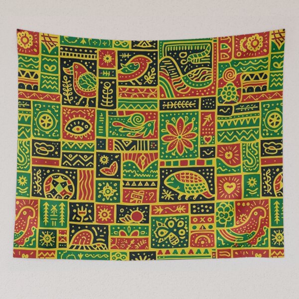 Item preview, African Soul - Vibrant Ethno Tribal Bird Seamless Pattern designed and sold by myforestfog.