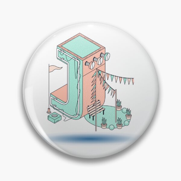 Item preview, Isometric Letter J - Cozy Garden Party & Outdoor Leisure Design designed and sold by Soluna Studio.