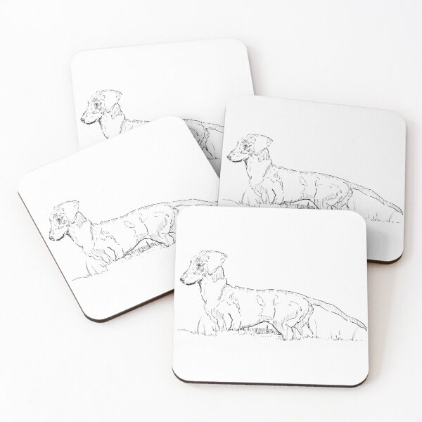 Item preview, Dachshund Drawing | Adorable Sausage Dog Gift | Doxie Line Art Print designed and sold by ArtofDogsbySeb.