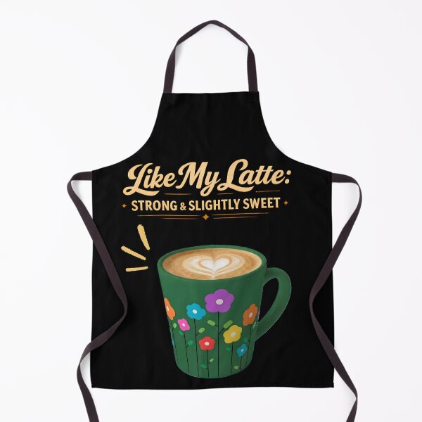 Item preview, ike My Latte Funny Coffee Lover Shirt Strong Slightly Sweet Cute Floral Mug Design designed and sold by NeO² Studio.