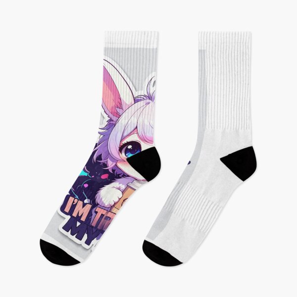 Item preview, I’m Trying My Best Cute Bunny Sticker – Kawaii Coffee Bunny Emotional Aesthetic designed and sold by Stickzyco.