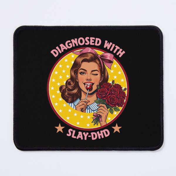 Item preview, Diagnosed with Slay-DHD Retro Girl ADHD Humor  designed and sold by SidTastic .