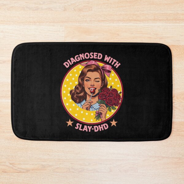 Item preview, Diagnosed with Slay-DHD Retro Girl ADHD Humor  designed and sold by SidTastic .