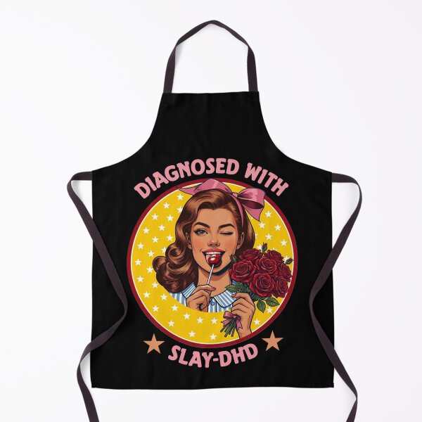 Item preview, Diagnosed with Slay-DHD Retro Girl ADHD Humor designed and sold by SidTastic .