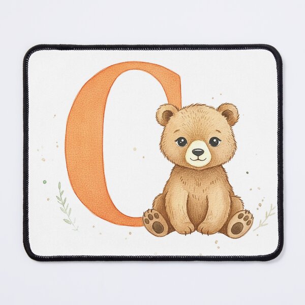 Item preview, Watercolor bear with letter C designed and sold by Motivburg.