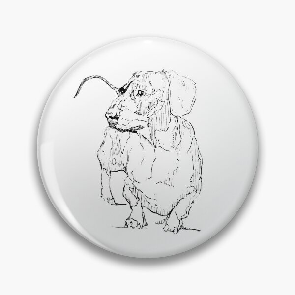 Item preview, Dachshund Gift for Dog Lovers | Sausage Dog Drawing | Cute Doxie Line Art Print designed and sold by ArtofDogsbySeb.