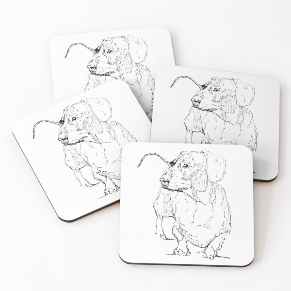 Item preview, Dachshund Gift for Dog Lovers | Sausage Dog Drawing | Cute Doxie Line Art Print designed and sold by ArtofDogsbySeb.