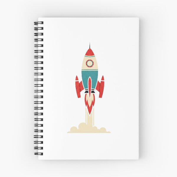 Item preview, A stylized depiction of a rocket ship ascending through the clouds with a bold red circle on its side. designed and sold by VerizalShop.