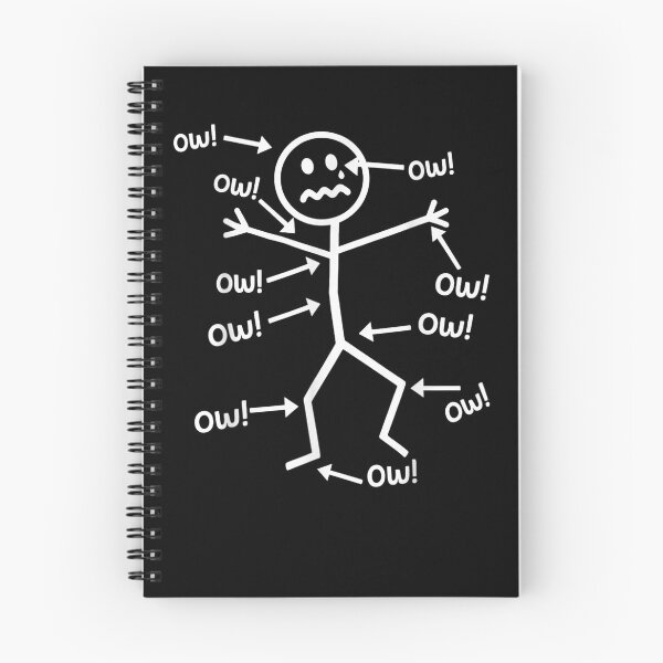 Item preview, Funny Ow Ow Ow Ow Saying Body Pain Character Humor Sarcastic designed and sold by ZalcArtStore.