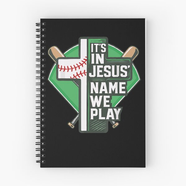 Item preview, It's In Jesus Name We Play Baseball Christian Faith God Game Day designed and sold by phoebelevine.