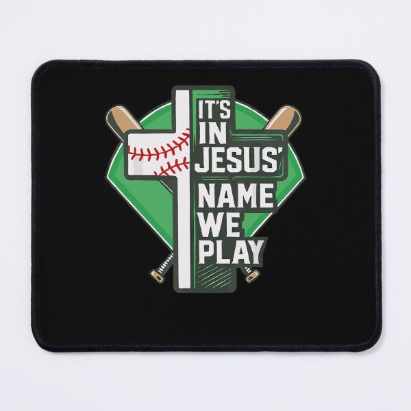 Item preview, It's In Jesus Name We Play Baseball Christian Faith God Game Day designed and sold by phoebelevine.