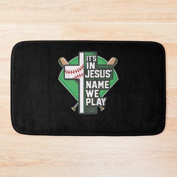 Item preview, It's In Jesus Name We Play Baseball Christian Faith God Game Day designed and sold by phoebelevine.