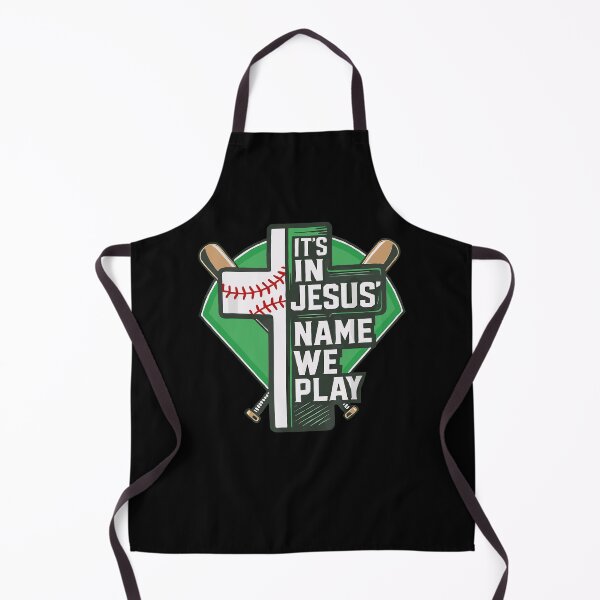 Item preview, It's In Jesus Name We Play Baseball Christian Faith God Game Day designed and sold by phoebelevine.