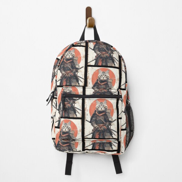 Item preview, Japanese Ninja Cat Samurai Warrior Anime Ukiyo Japan Style designed and sold by phoebelevine.