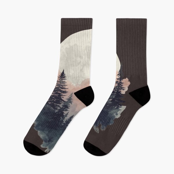 Item preview, Moon and pine trees silhouette  designed and sold by Heaven1111.
