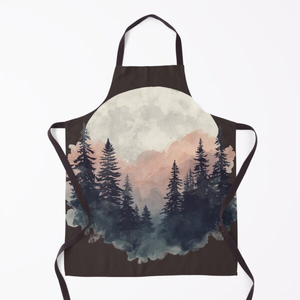 Item preview, Moon and pine trees silhouette designed and sold by Heaven1111.