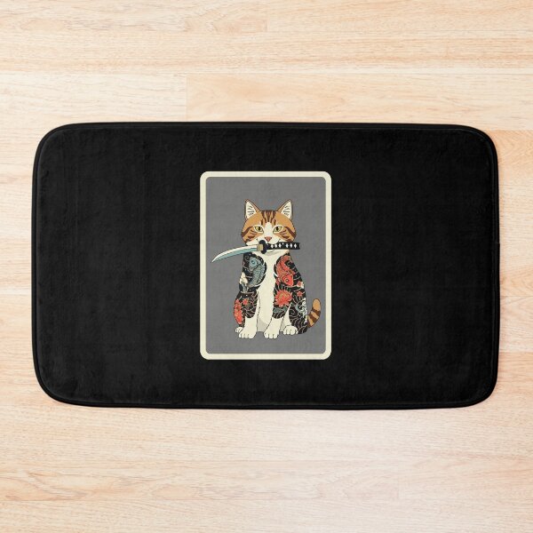 Item preview, Tattoo Cat with Katana Japanese Style Illustration designed and sold by JordynLadukeg65.