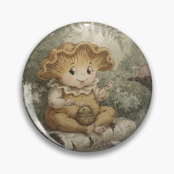 Item preview, Mushroom Folk Basket Mending - Cottagecore Art designed and sold by PictorialWhimsy.