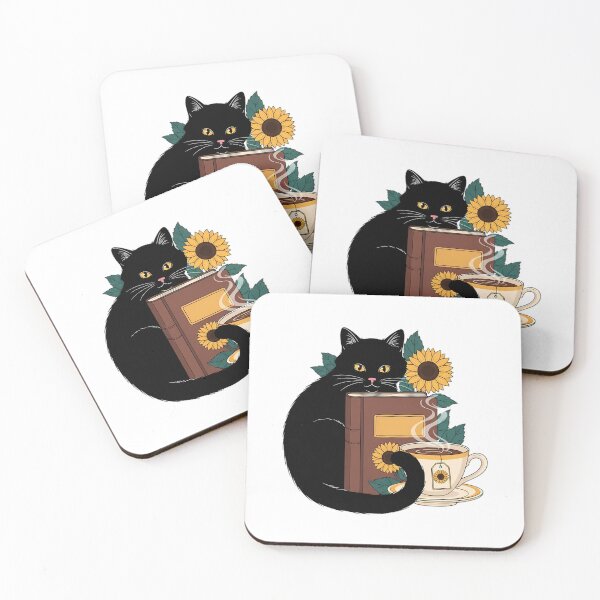 Item preview, Paper and Tea Black Cat designed and sold by pumsquare.