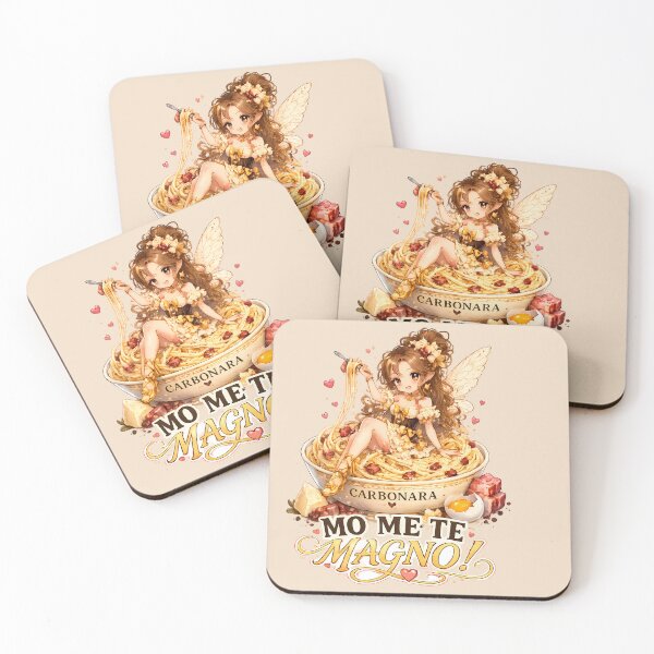 Item preview, Carbonara Fairy Desk Mat – Kawaii Italian Food Anime designed and sold by The shop of Dreams.