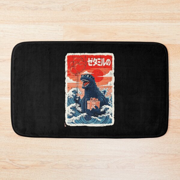 Item preview, Sea Monster Valentine Japanese Wave Cute Kaiju Love designed and sold by titanlevi.