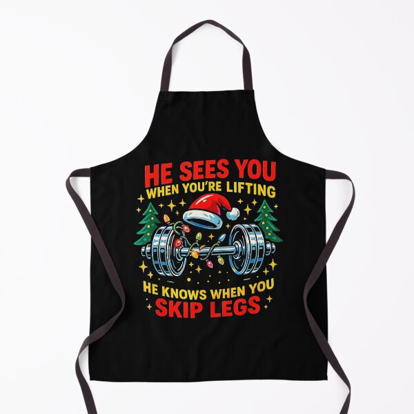 Item preview, He Sees You Lifting Funny Gym Christmas Skip Legs Joke designed and sold by eliramaison.