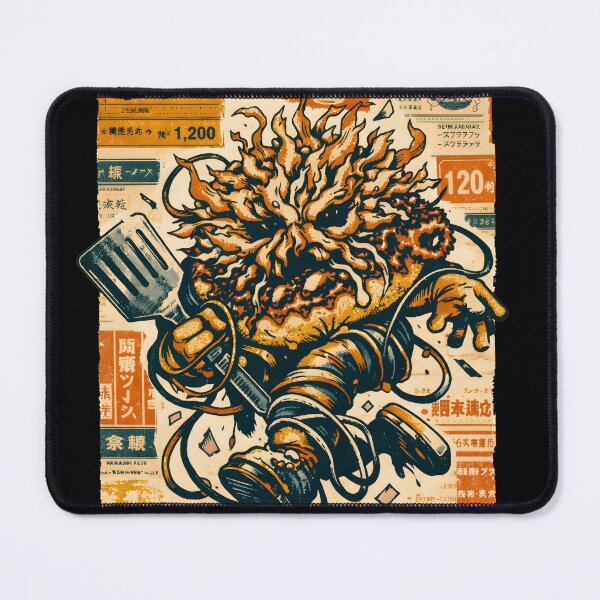 Item preview, Hot Mess Express Okonomiyaki Oaf - Funny Japanese Street Food Character Art - Retro Kaiju Style by Vivaan Studio designed and sold by Vivaan Studio.