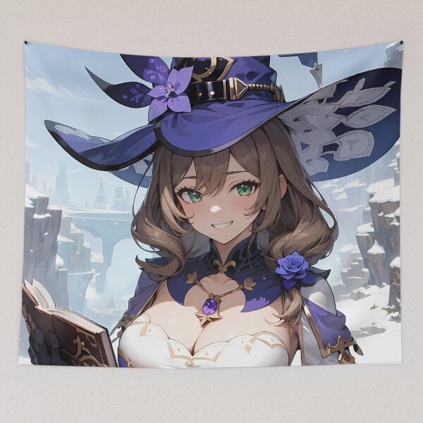 Item preview, Lisa Genshin Impact Winter Mage With Spellbook In Snow designed and sold by Spraykart.