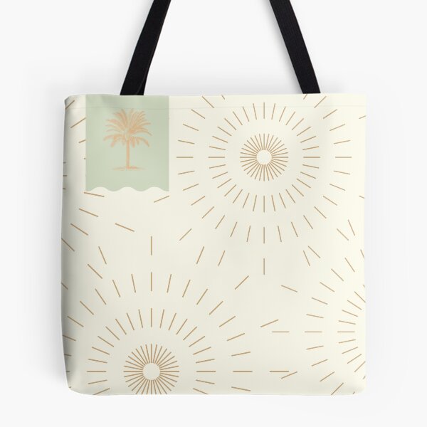 Item preview, Diseño minimalista de palmera tropical con efecto de rayos de sol - Patrón de arena estilo boho chic designed and sold by peperlis.