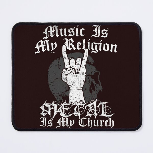 Aperçu de l'œuvre Heavy Metal Quote Music Is My Religion Metal Is My Church créée et vendue par WILI-YAWILI.