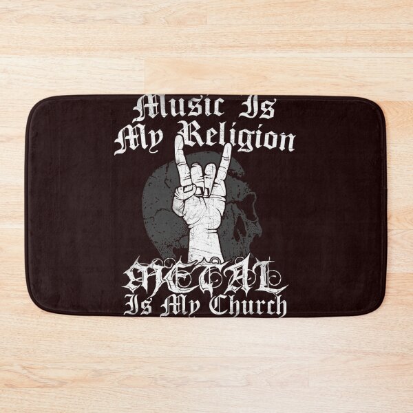 Aperçu de l'œuvre Heavy Metal Quote Music Is My Religion Metal Is My Church créée et vendue par WILI-YAWILI.