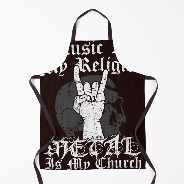 Aperçu de l'œuvre Heavy Metal Quote Music Is My Religion Metal Is My Church créée et vendue par WILI-YAWILI.