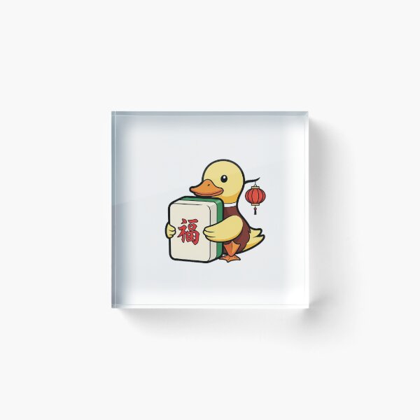 Item preview, Lucky Lantern Mahjong Duck designed and sold by pumsquare.