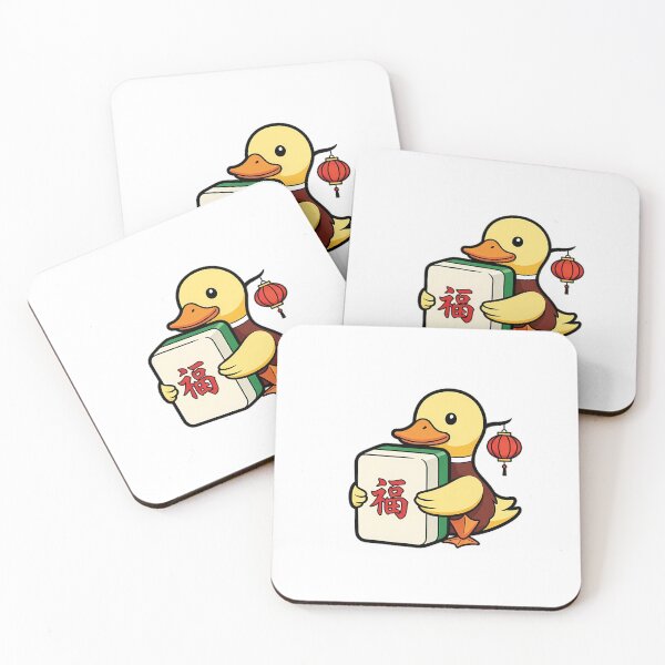 Item preview, Lucky Lantern Mahjong Duck designed and sold by pumsquare.