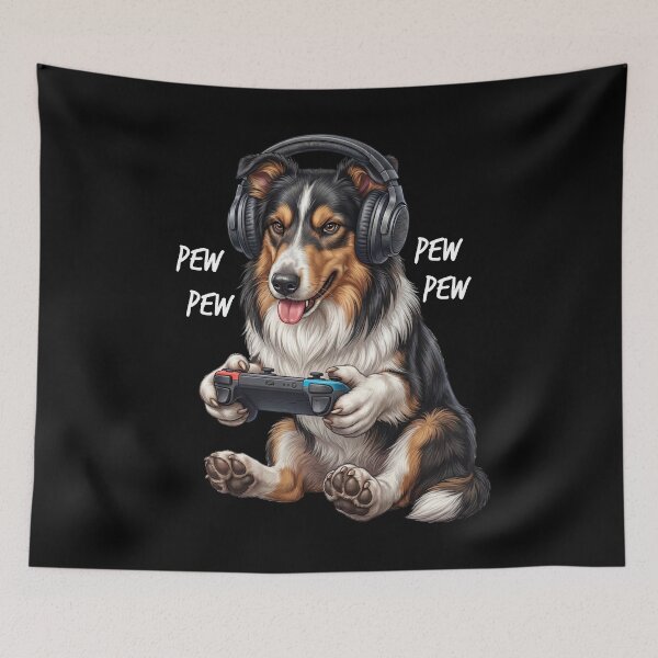 Item preview, Gaming Collie Gamer Videogaming Dog Lover designed and sold by TerryConnells.