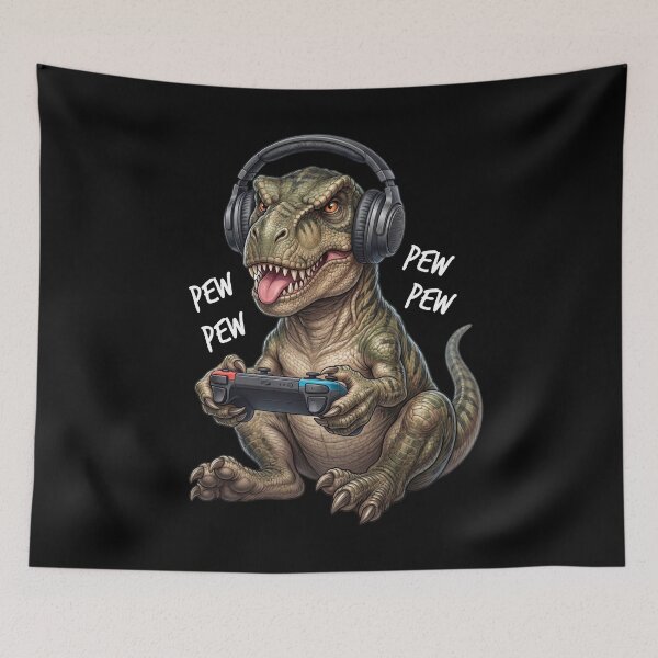 Item preview, Gaming Dinosaur Gamer Videogaming Animal Lover designed and sold by TerryConnells.