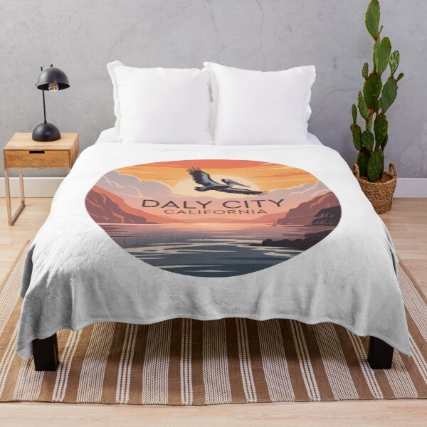 Item preview, Daly City California: Sunset Pelican - Coastal Wildlife Illustration designed and sold by CircinusStore.