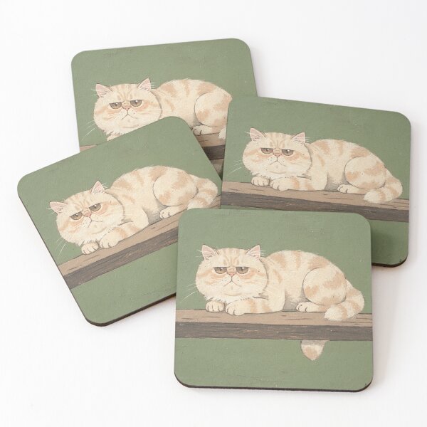 Item preview, Judgmental Cat Portrait - Funny Folk Art designed and sold by PictorialWhimsy.