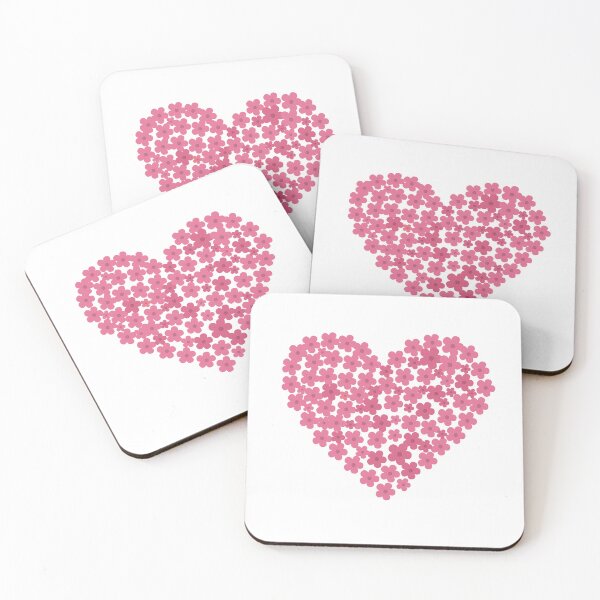 Item preview, Pink Floral Heart Design – Cute Romantic Flower Pattern designed and sold by lunadesignsmoon.