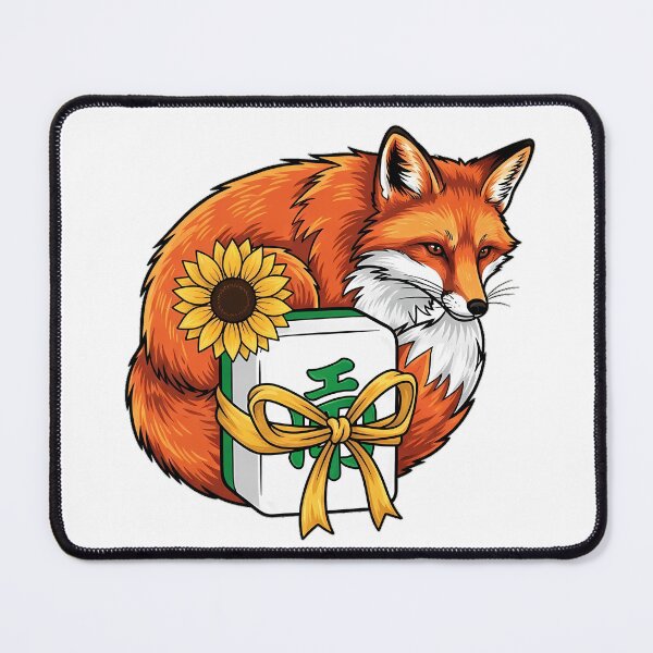 Item preview, Ribboned Jade Tile Fox designed and sold by pumsquare.