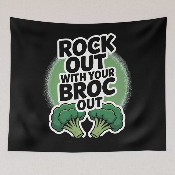 Item preview, Rock Out With Your Broc Out - Broccoli Vegetarian designed and sold by TrinaEspinoza.