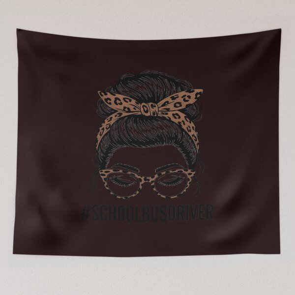 Item preview, School Bus Driver Life Woman Messy Bun Leopard designed and sold by WILI-YAWILI.