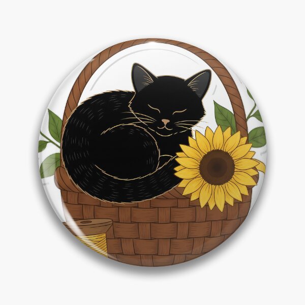 Item preview, Sewing Basket Black Cat designed and sold by pumsquare.