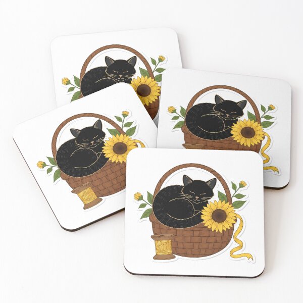Item preview, Sewing Basket Black Cat designed and sold by pumsquare.