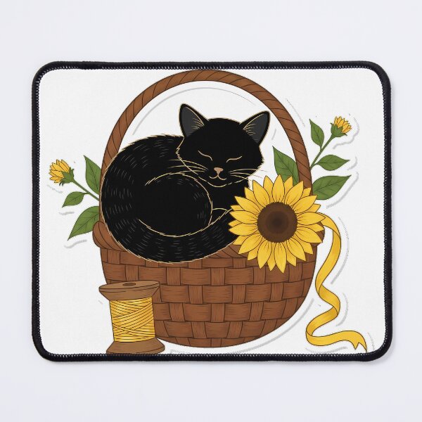 Item preview, Sewing Basket Black Cat designed and sold by pumsquare.