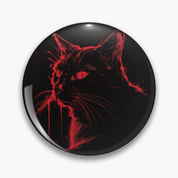 Item preview, Neon Specter — Gothic Red Cat Art designed and sold by Mourne & Dusk.