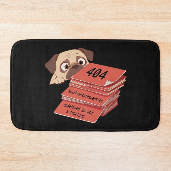 Item preview, Title Stack Overflow Pug — Programmer Error Dog designed and sold by Code  Monkeys.