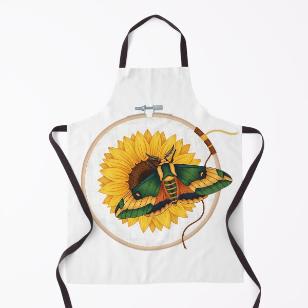 Item preview, Embroidery Hoop Sunflower Moth designed and sold by pumsquare.